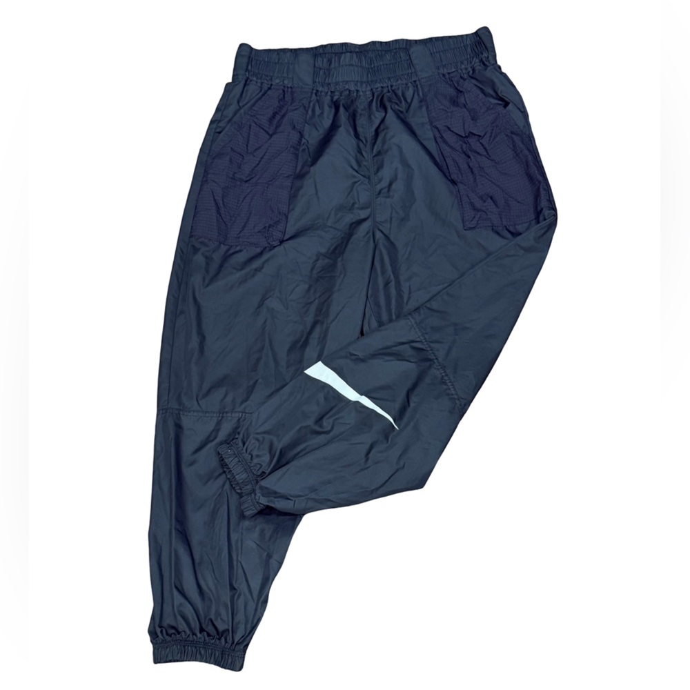 ✨ Nike Women’s NSW Cuffed Track Pants Black XL Tapered Leg White Swoosh - Picture 5 of 14